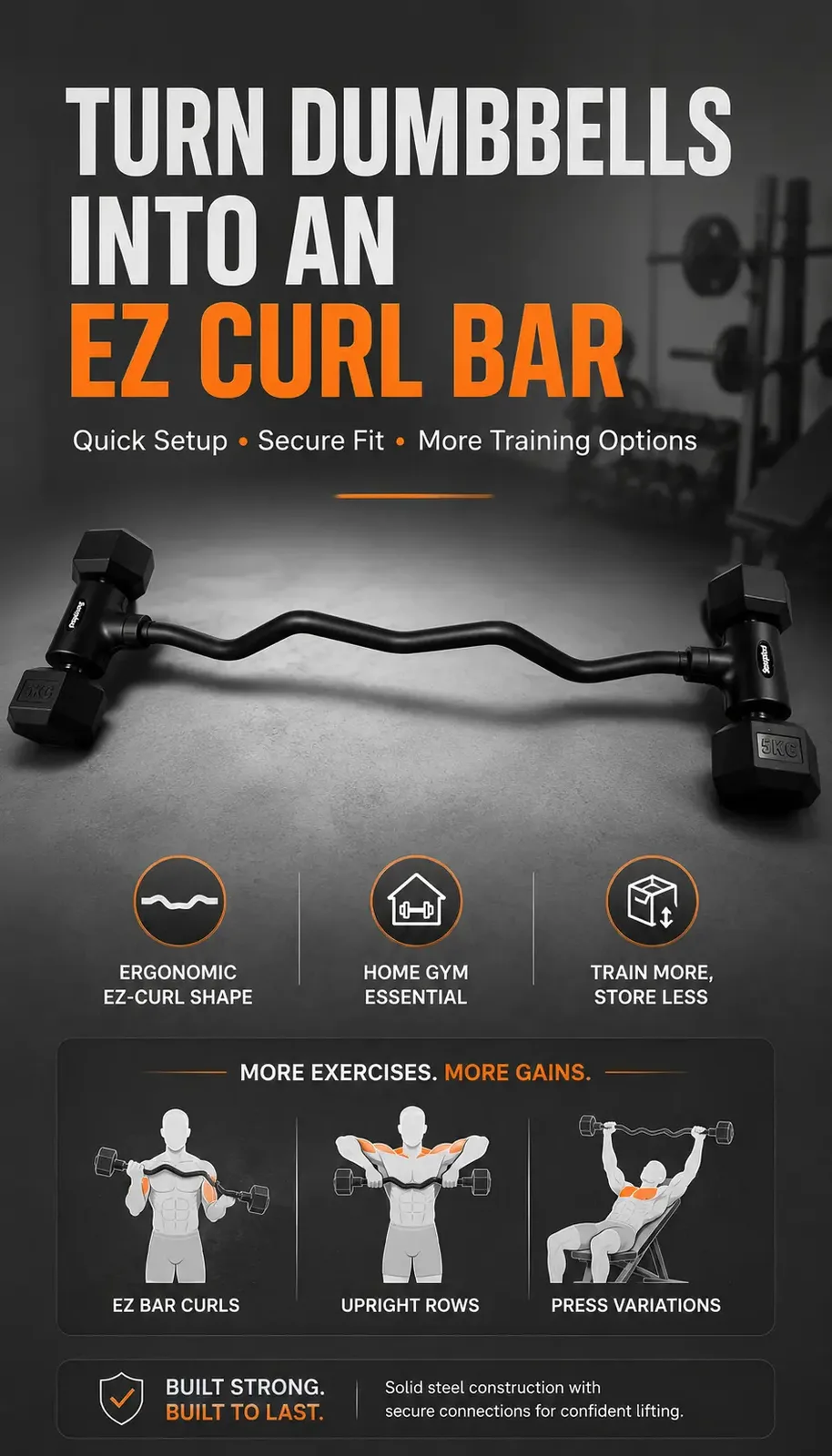 EZ Curl Dumbbell Converter