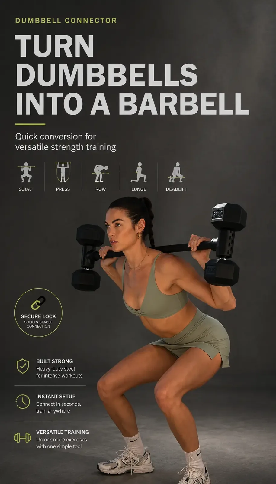 Straight Bar Dumbbell Converter