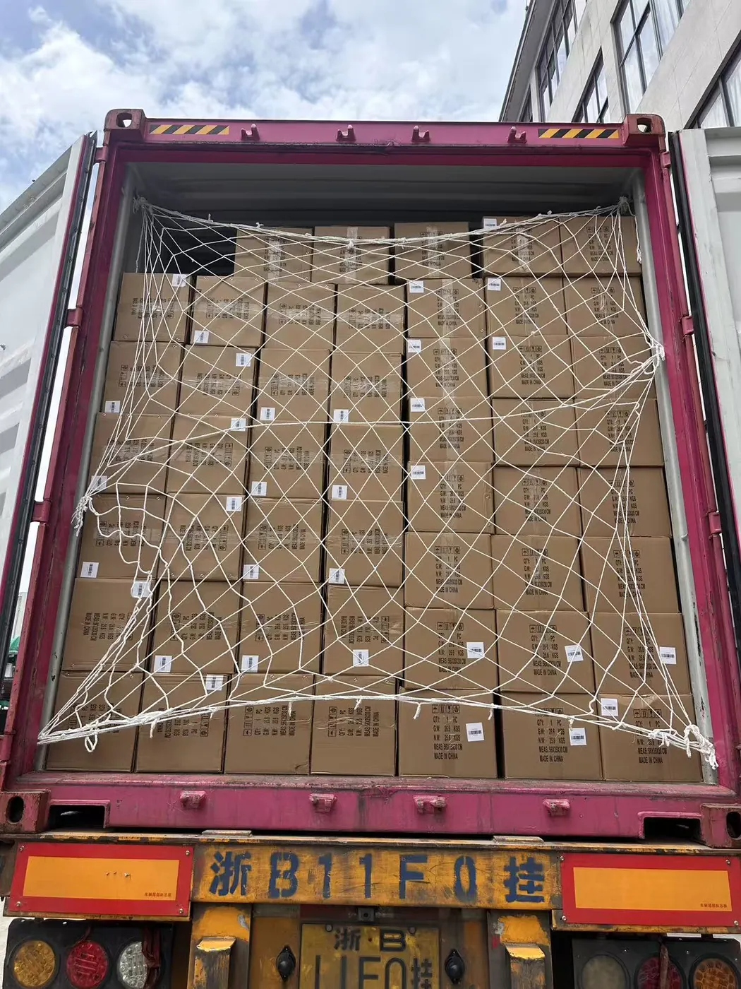 Container loading for export shipment