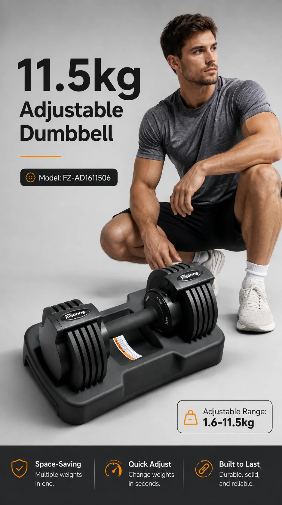 11.5KG Adjustable Dumbbell