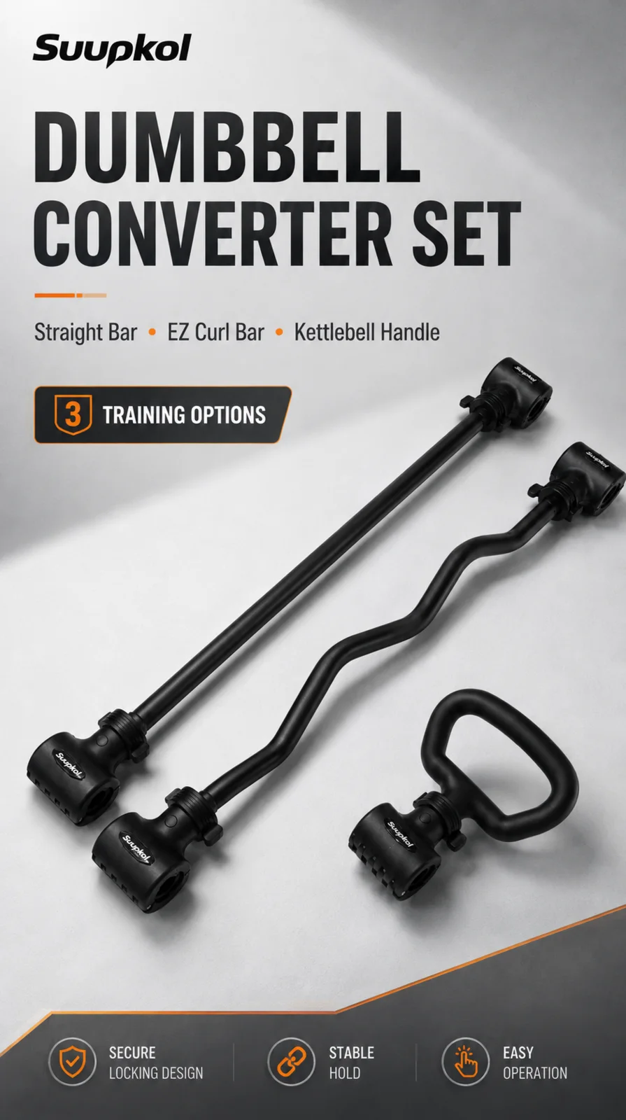 3-in-1 Dumbbell Converter Set